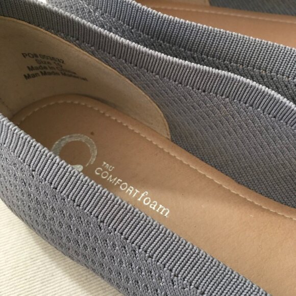 Journee Collection Tru Comfort Gray Jersie Dress Flats - Picture 4 of 6